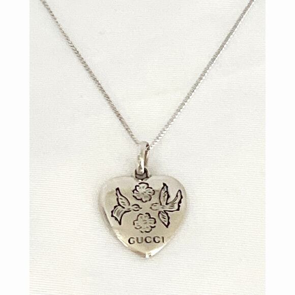 Gucci Jewelry - GUCCI GIFT READY ALL INCLUSIVE! 925 Sterling Silver Heart Necklace Pendant